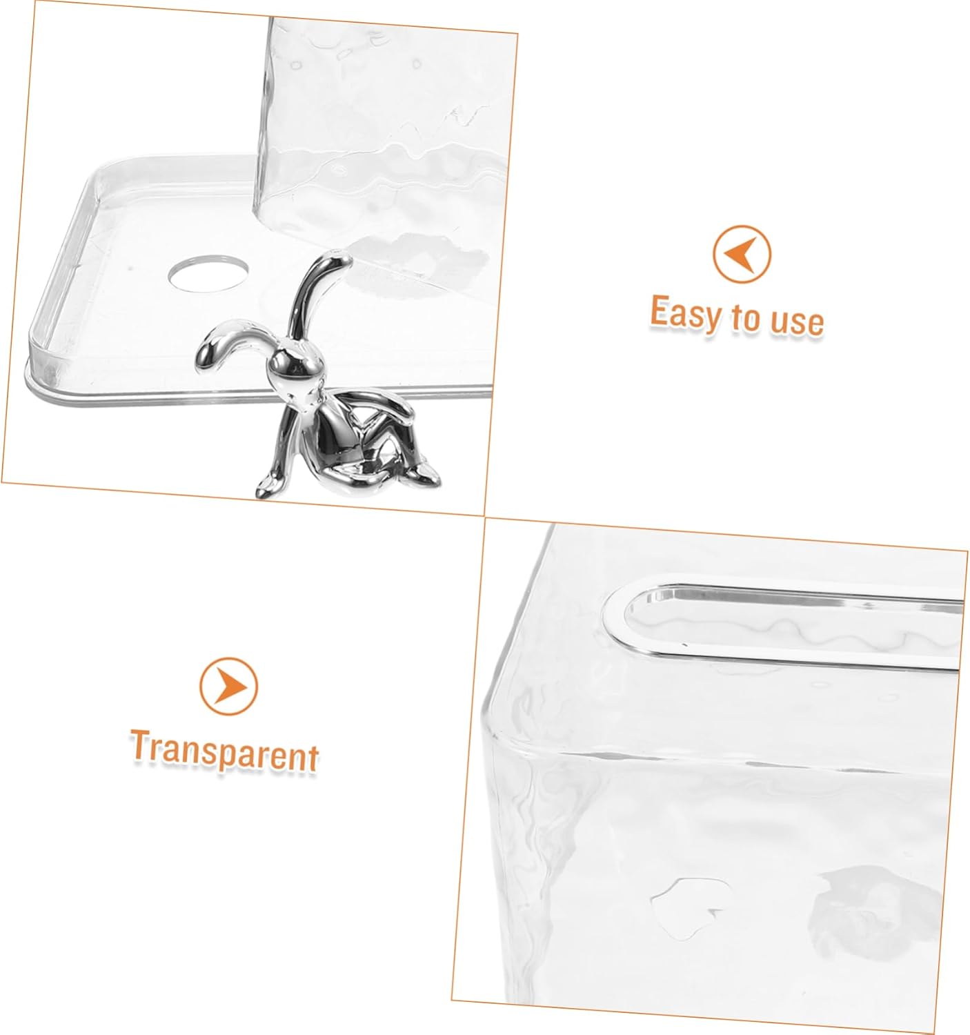 Stylish Clear Plastic Napkin Dispenser Box