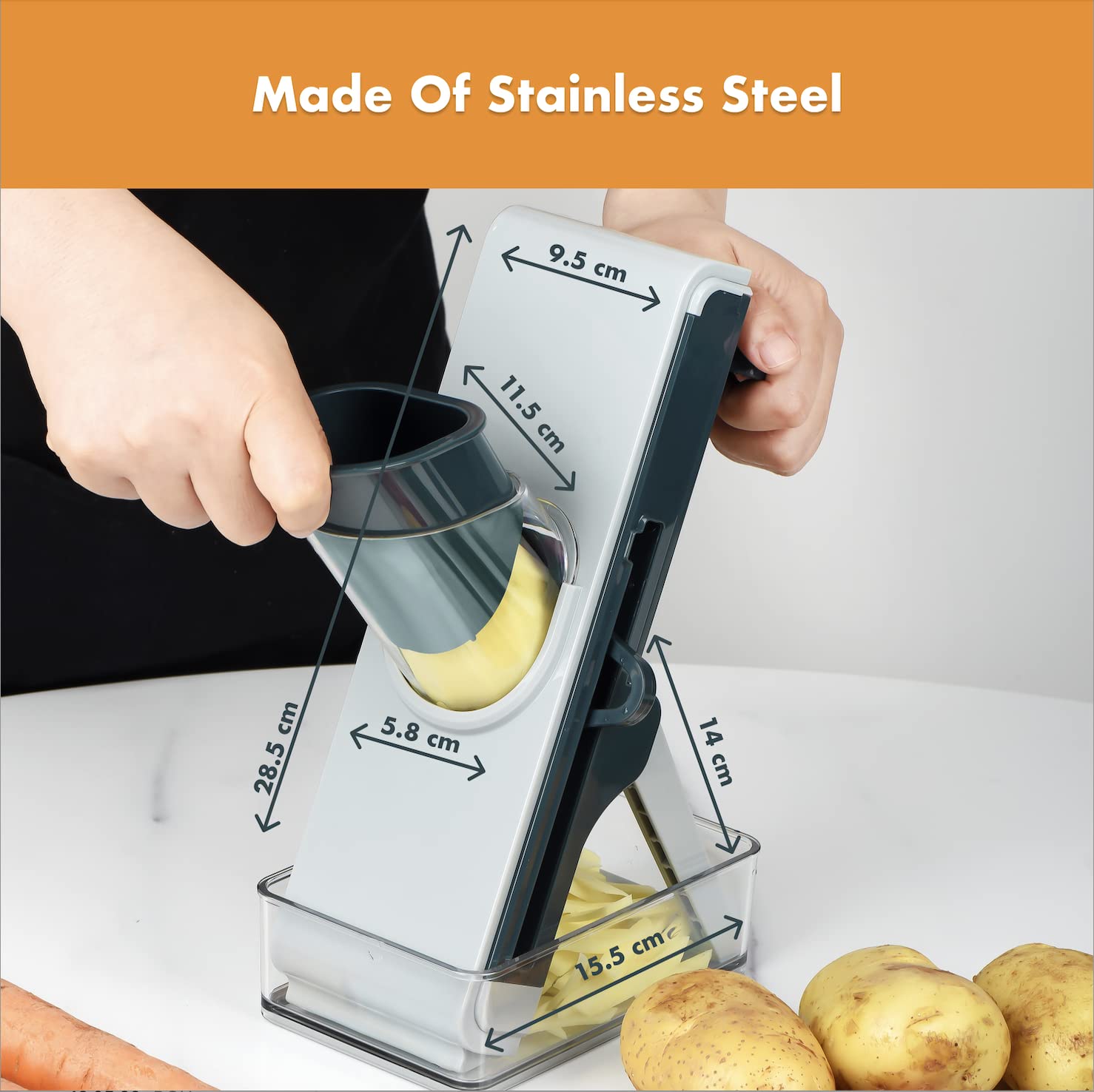 Homarden Mandoline Slicer - Effortless vegetable cutting