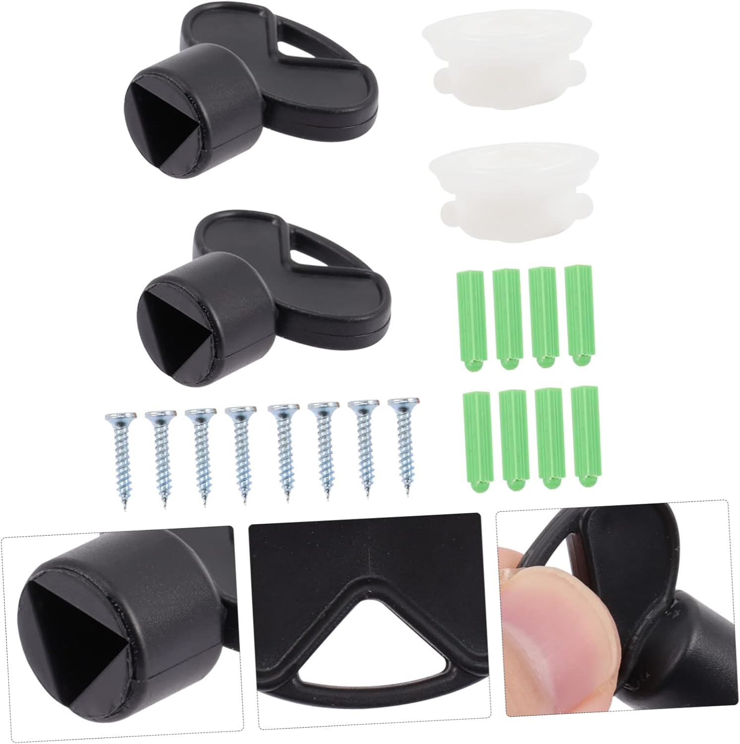 Elegant 2-Piece Toilet Paper Dispenser Keys with Triangle Lock