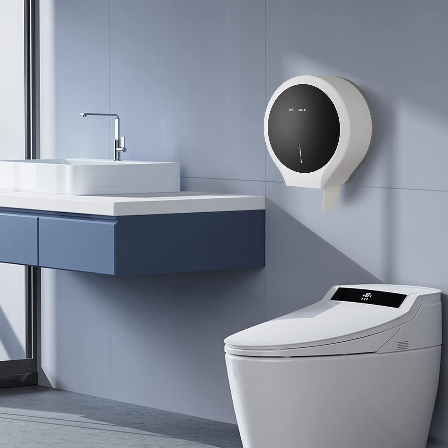 Durable Black Commercial Toilet Paper Dispenser for Home Public Use