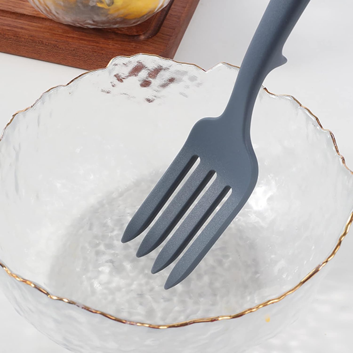 Flexible Silicone Salad Forks Set of 4 Red