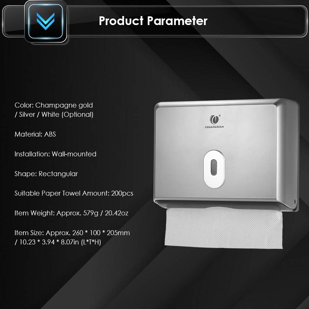 Toilet Tissue Dispenser Wall Mounted Silver