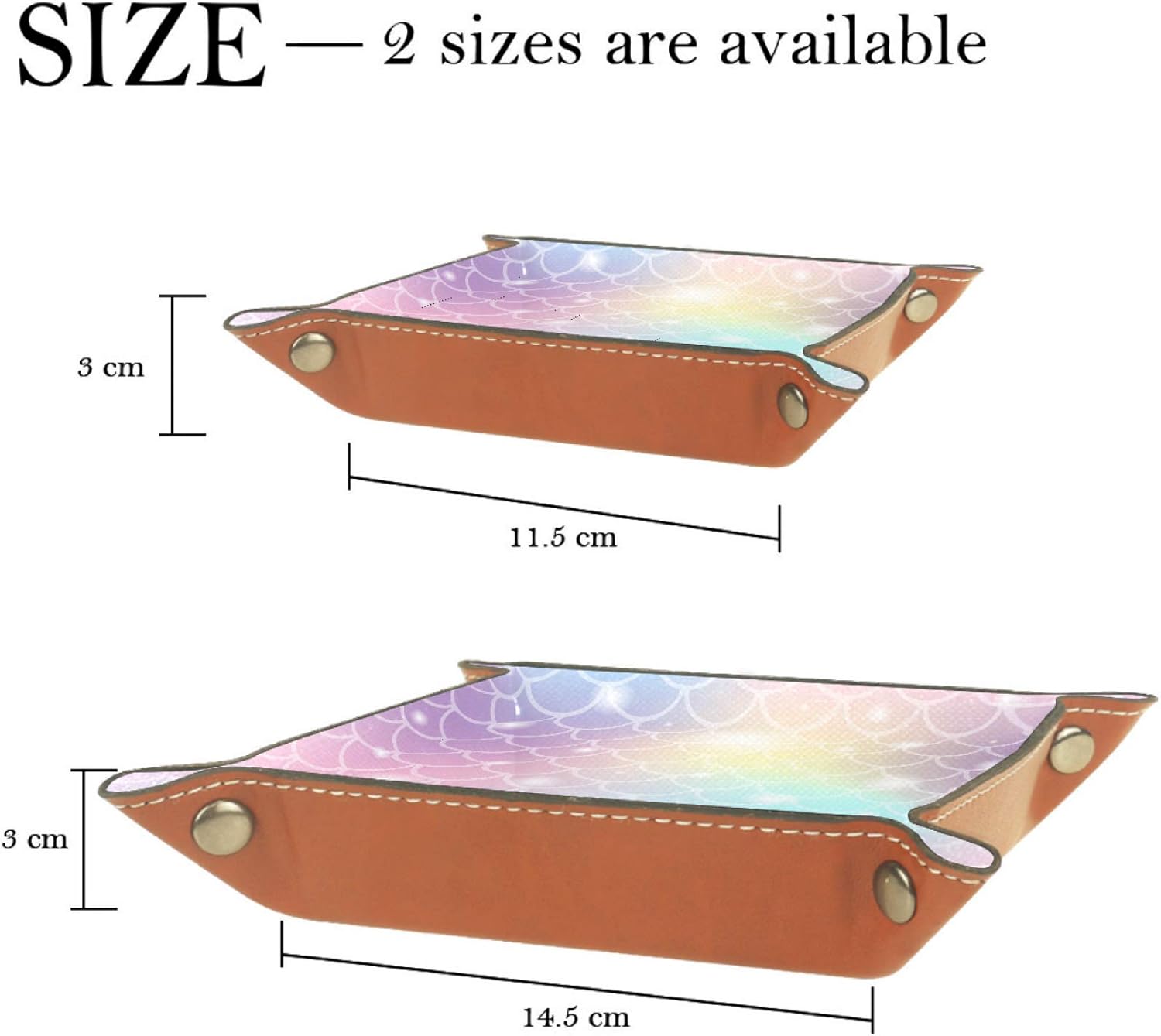 Desheze Foldable Mermaid Storage Bins 8x8in Pink Sequin