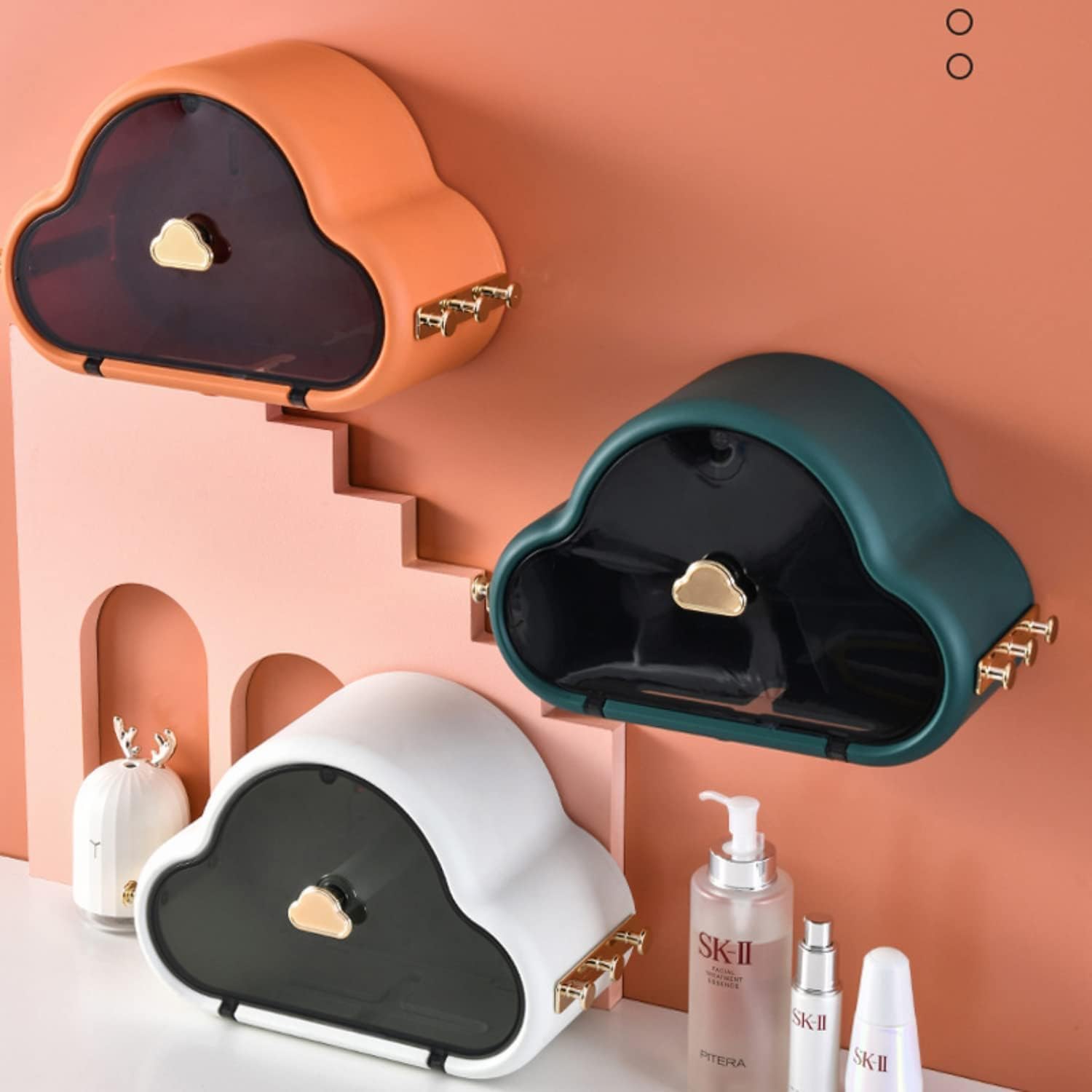 Commercial Cloud Paper Towel Dispenser Wall Mount with Side Hooks