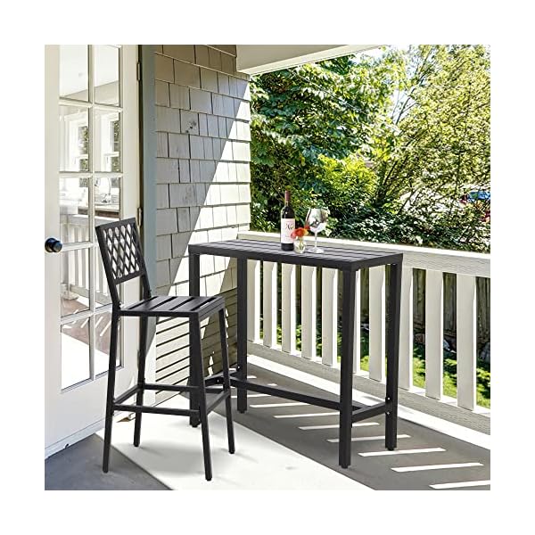   Outdoor-Bar-Table-Patio-Counter-Height-Bar-Table-47-Rectangle-Bar-Table-for-Patio-Garden-Yard-Balcony-Poolside-Black-47inch-Length