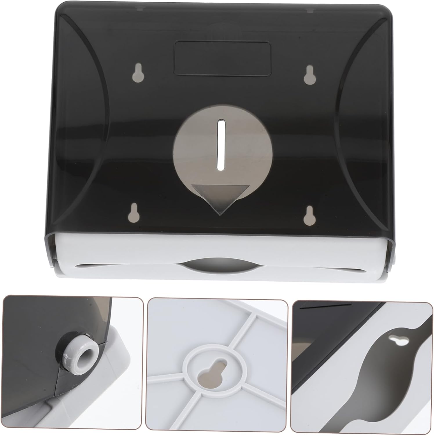 Mucklily Plastic Paper Towel Dispenser Touchless Wall Mount for Home