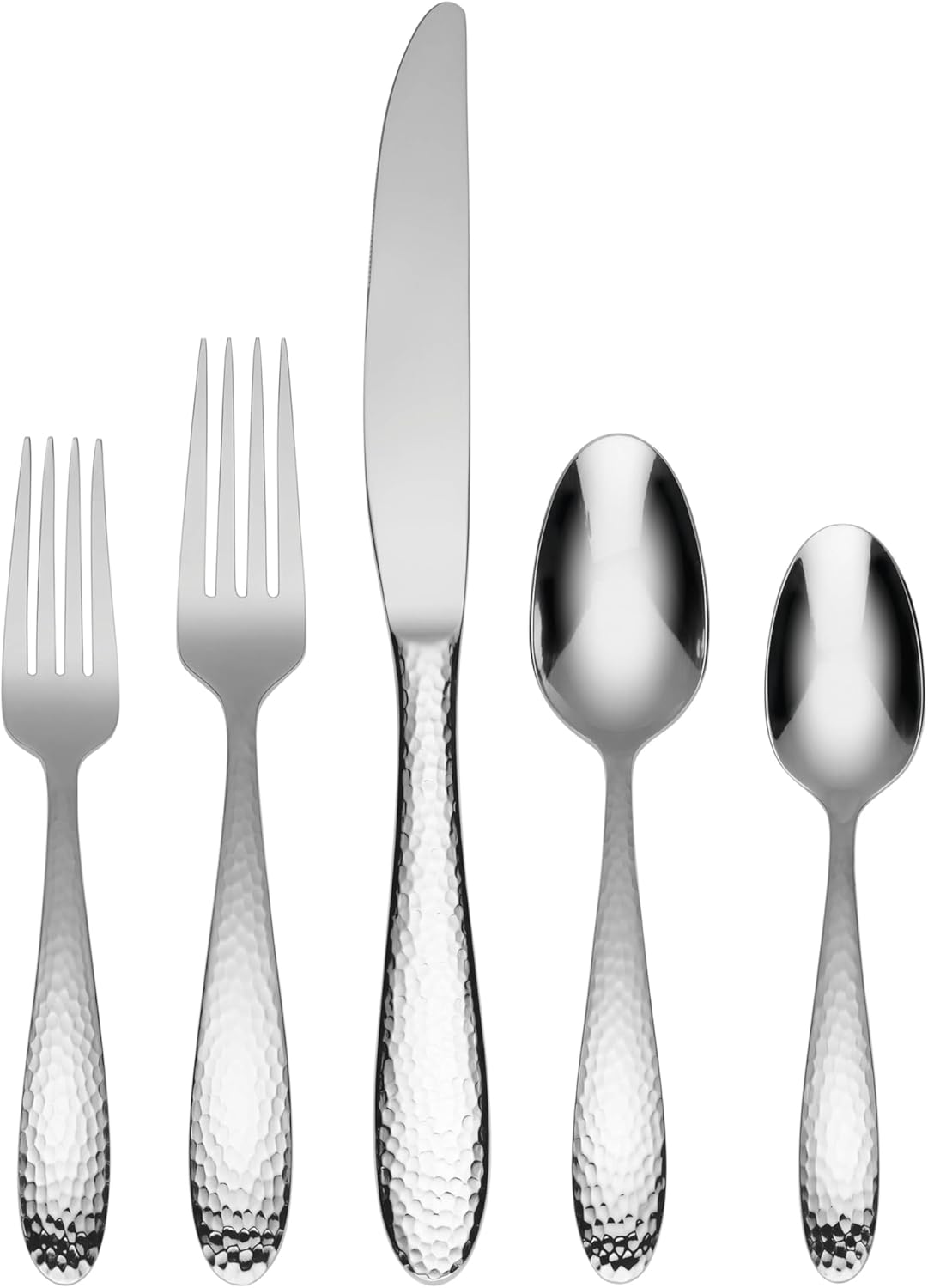 Oneida Reyna 45-Piece Flatware Set - 180 Stainless Steel Handcrafted with Artisanal Touch