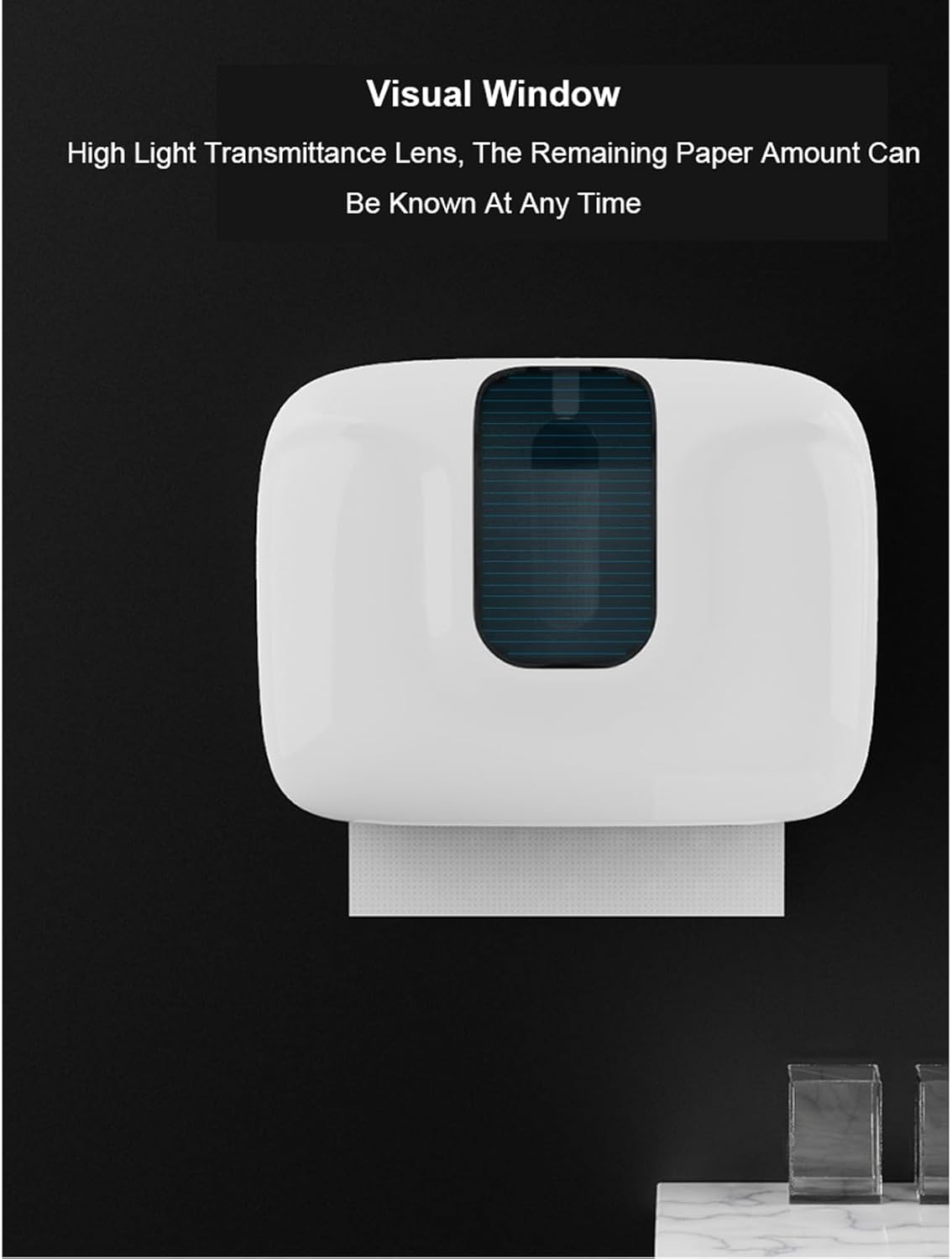 Space-Saving Wall-Mounted Commercial Towel Dispenser with Curved Output