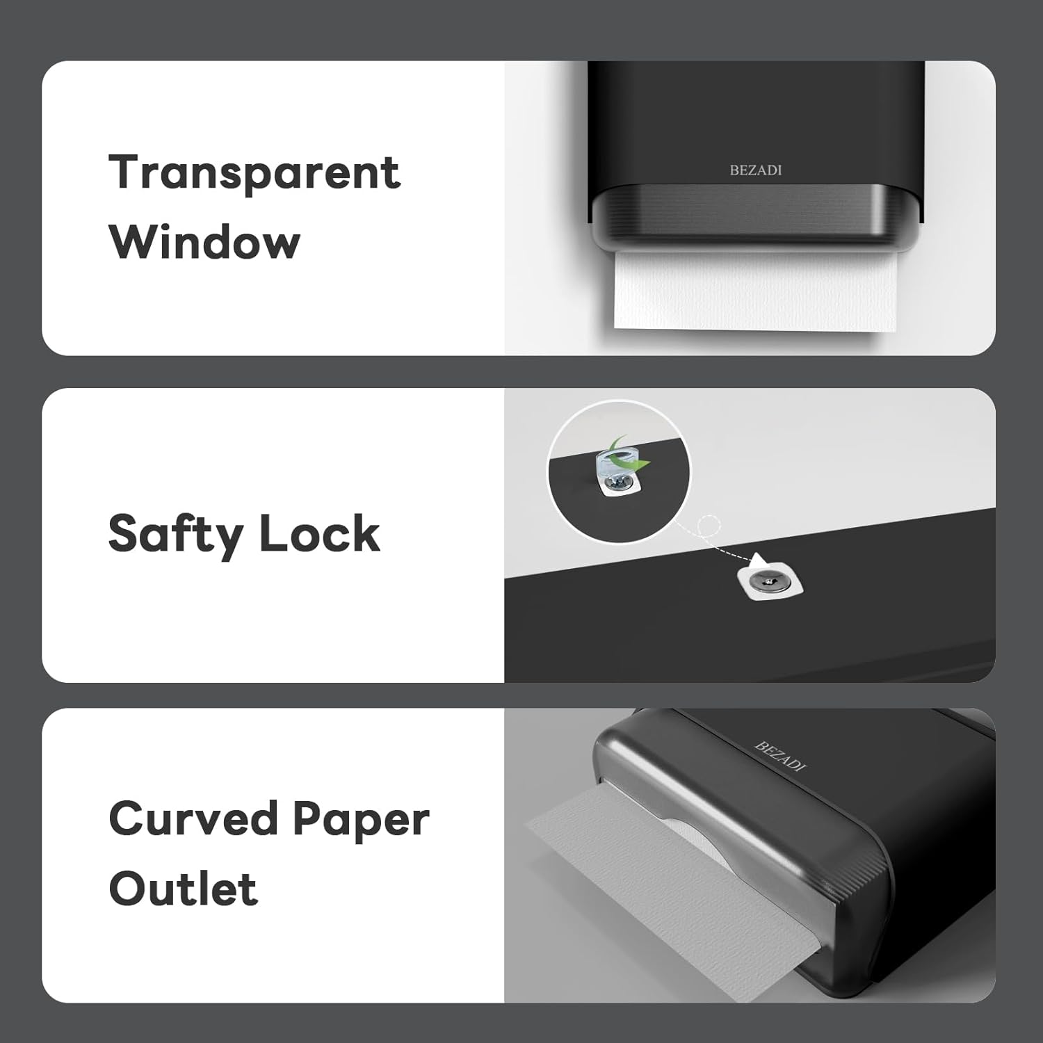 Wall-Mounted Large Capacity Tissue Dispenser