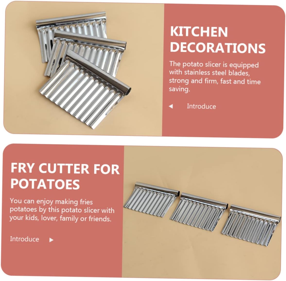 STOBAZA Potato Slicer Crinkle Knife Set