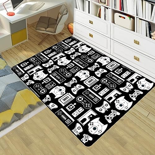 Lacut Game Rug with Controller Design for Boys Room