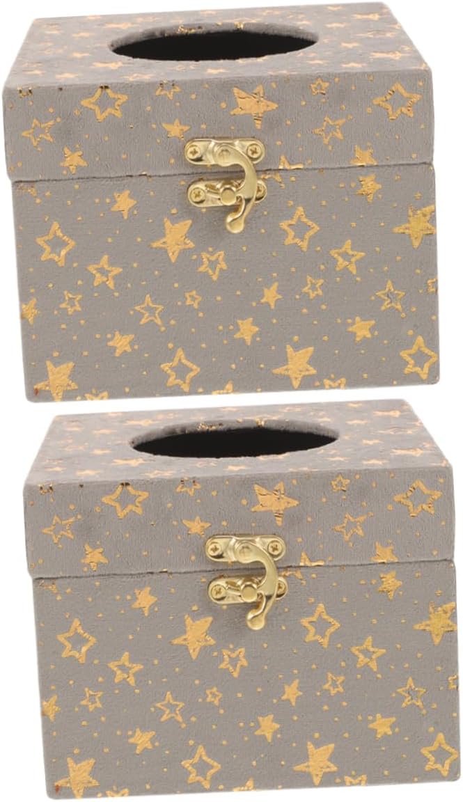 Stylish Vintage Wooden Tissue Box