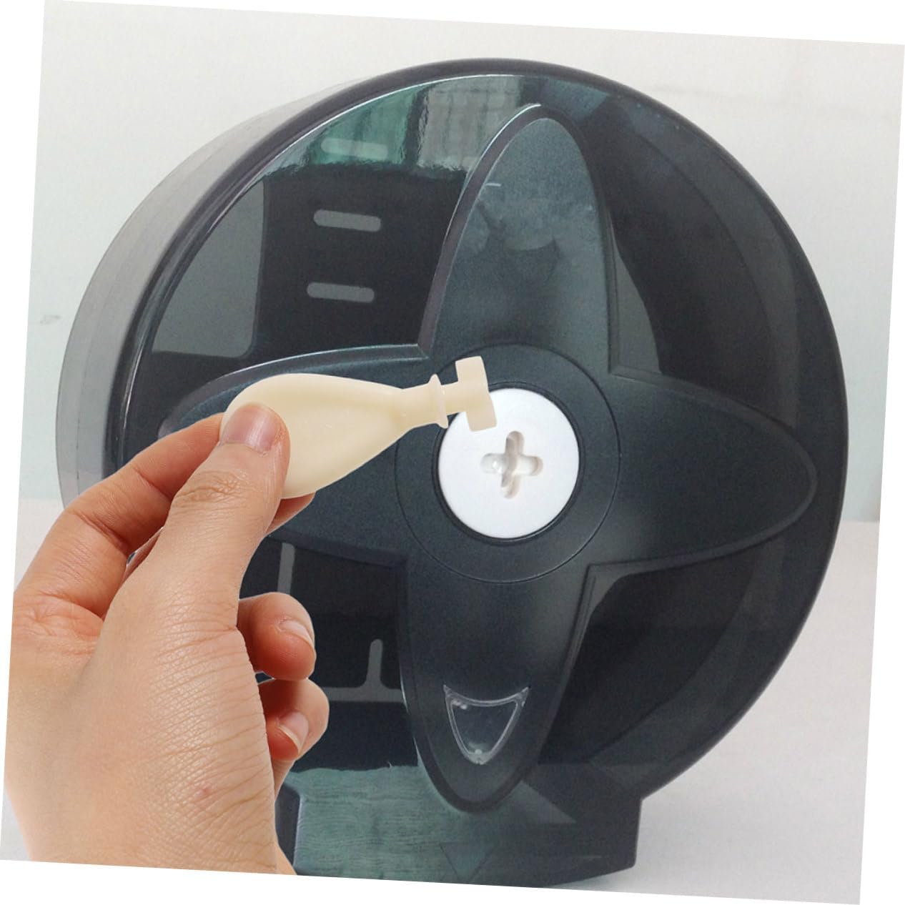 FELTECHELECTR Commercial Toilet Paper Dispenser Key Sturdy Plastic Design Modern Effortless Use