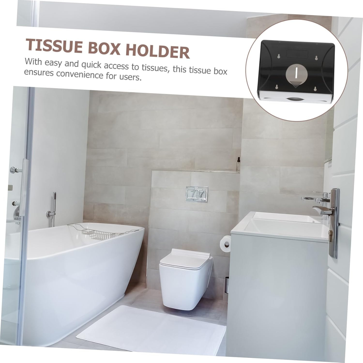 Mucklily Plastic Paper Towel Dispenser Touchless Wall Mount for Home