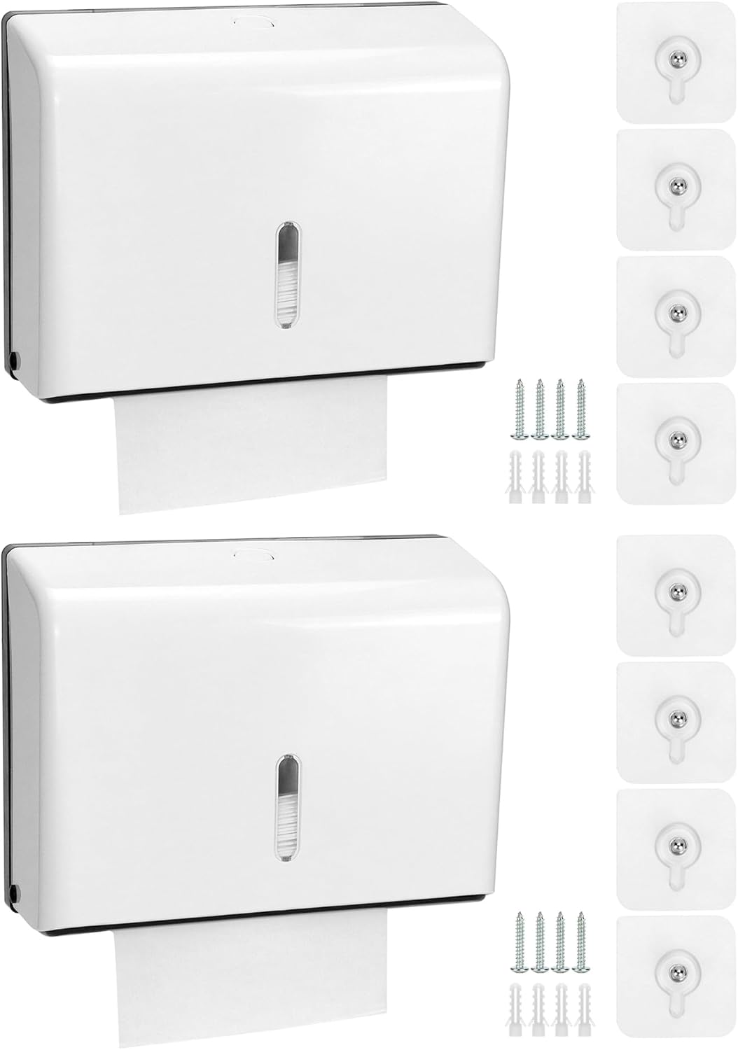 QWORK Wall-Mounted Paper Towel Dispenser Durable Multi-Fold Easy to Use
