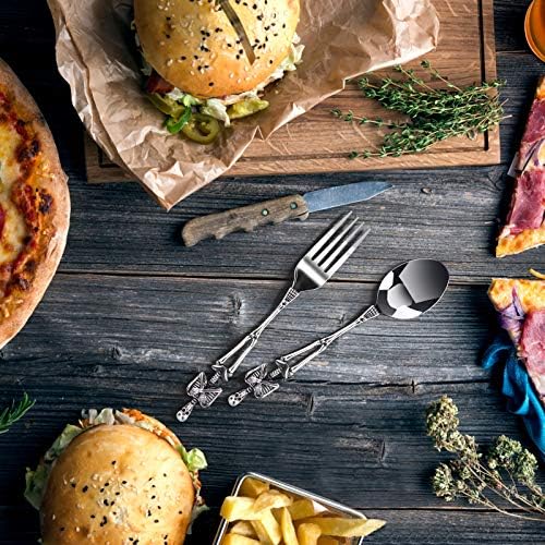 ONEKOO Dinner Fork Premium Stainless Steel Dishwasher Safe Unique Skull Design