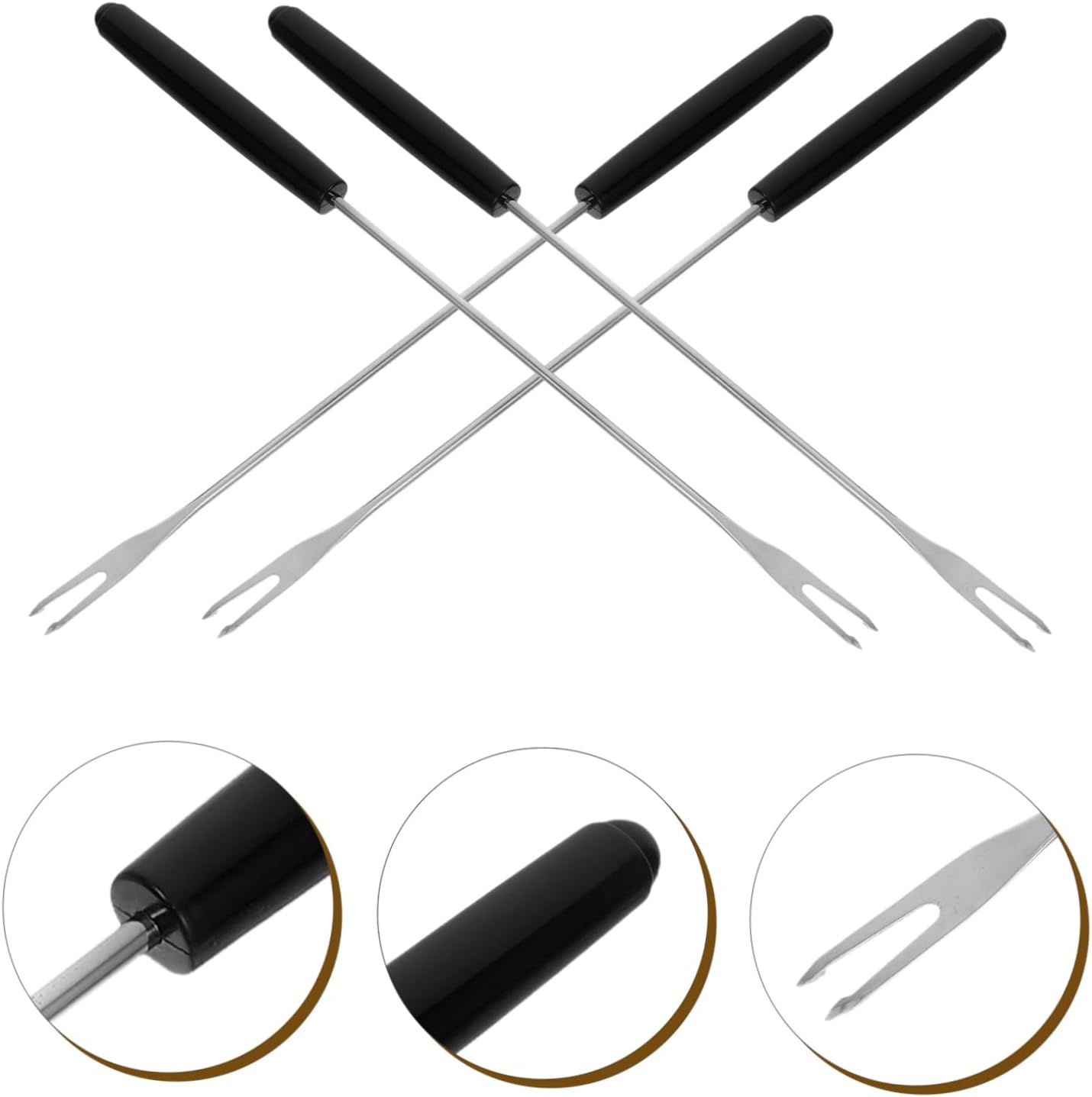 Stainless Steel Dessert Fork Set Comfortable Design for Cheese Fondue