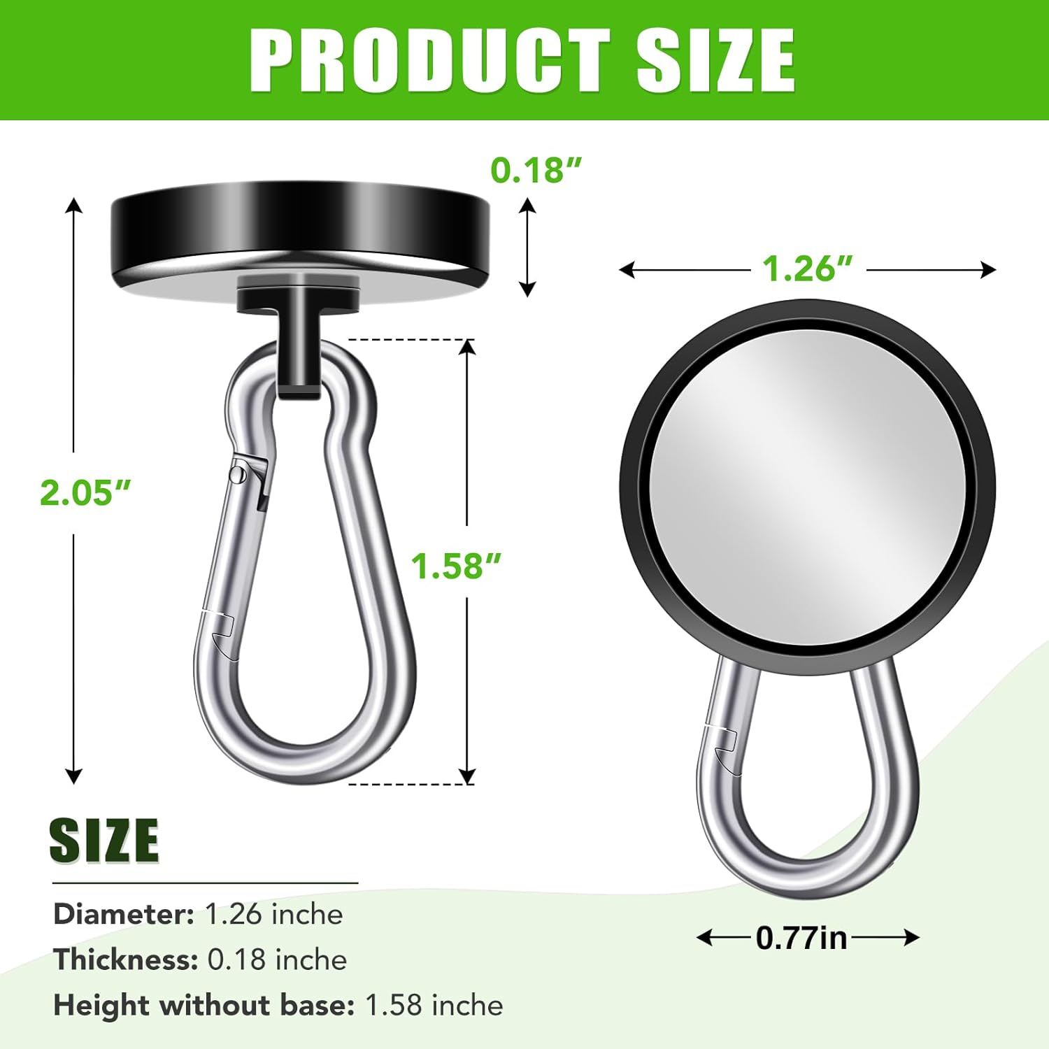 E BAvTE Carabiner Magnetic Hooks 12-Pack 110LBS - Ultimate Storage Solution
