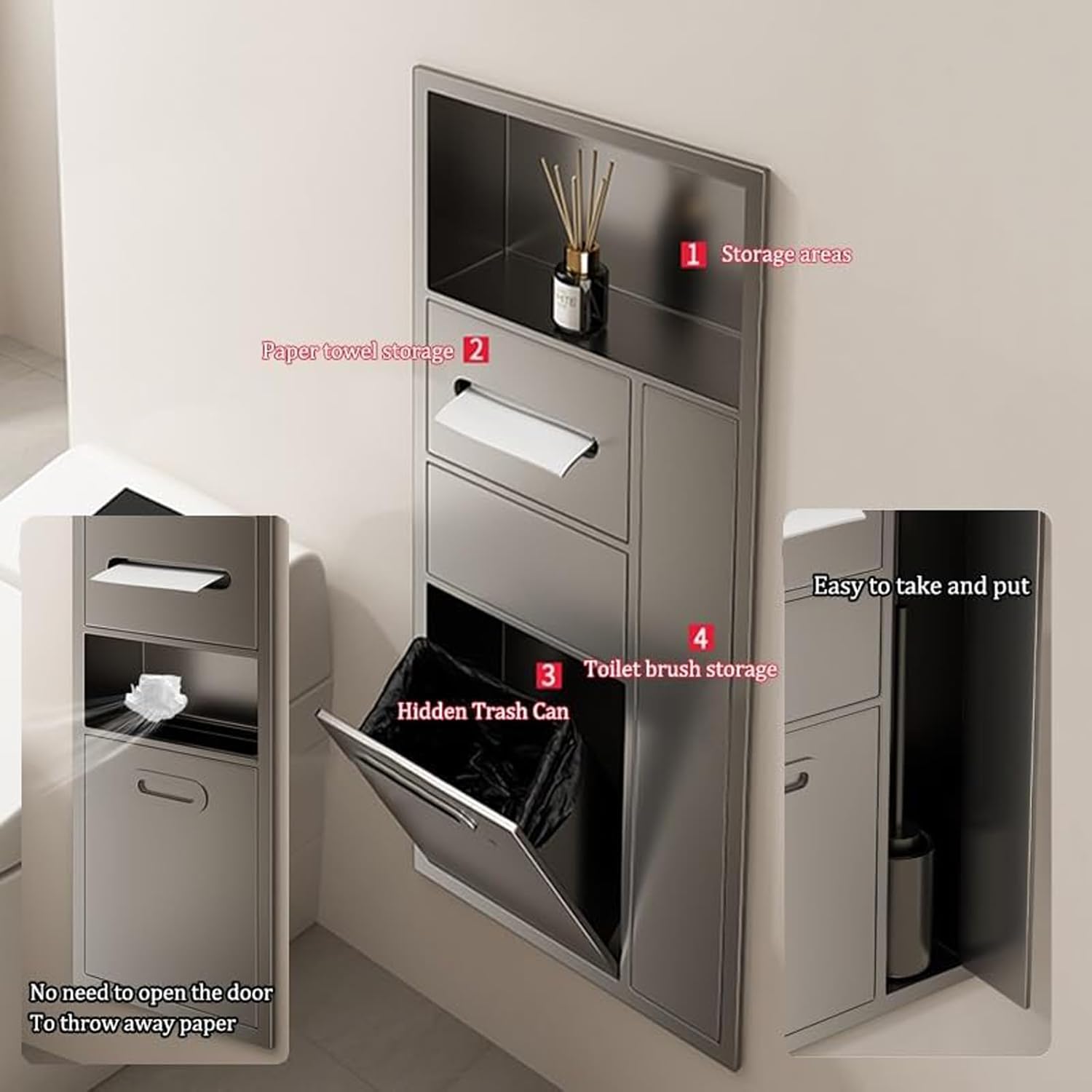 Space-Saving Stainless Steel Towel Dispenser