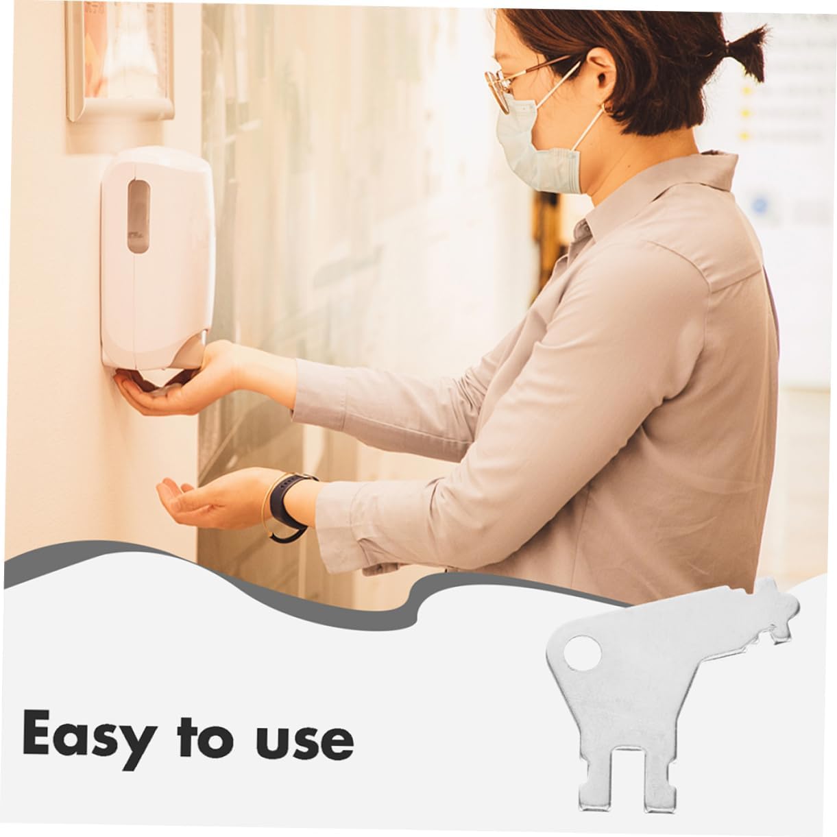 6-Pack Durable Metal Commercial Toilet Paper Dispenser Keys