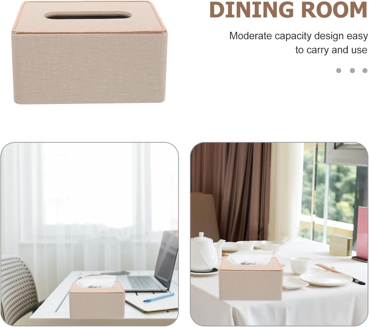 Elegant Leather Tissue Holder