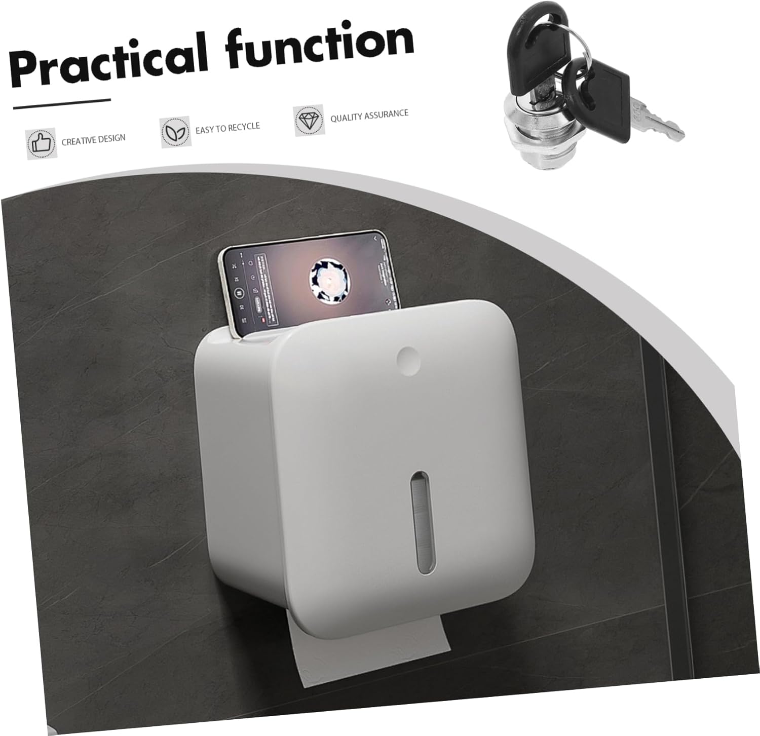 Jumbo Roll Paper Towel Dispenser Lock Security Key Set Sturdy Design