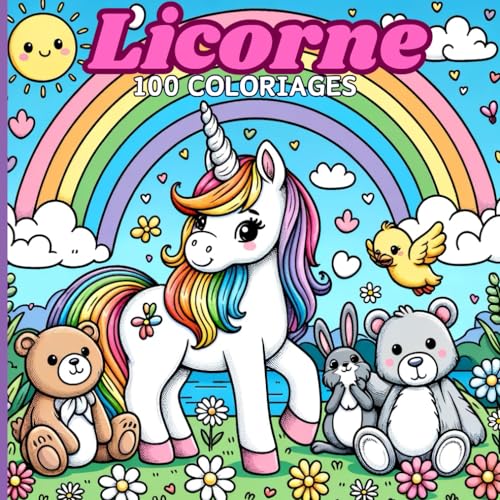 100 coloriages LICORNE: Cahier à colorier sur le thème des licornes