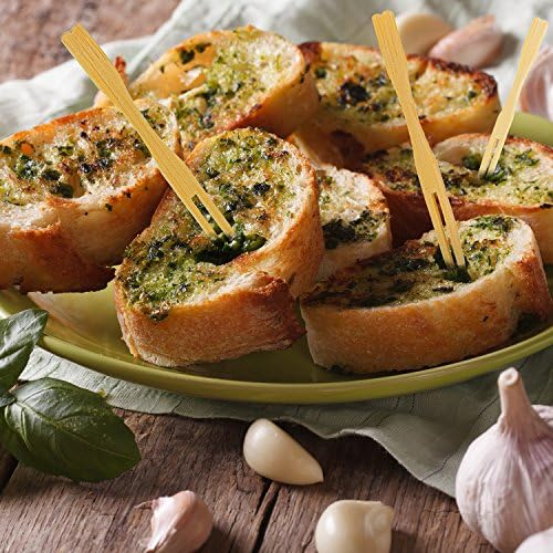 Jovitec 220 Pcs Mini Bamboo Cocktail Forks