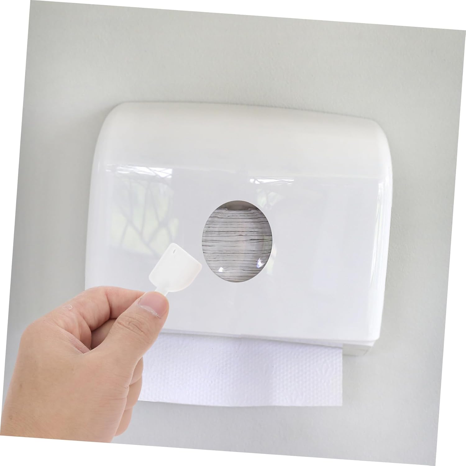 Mobestech Paper Towel Key Replacement withStylish locked Tissue Box for Restroom Use