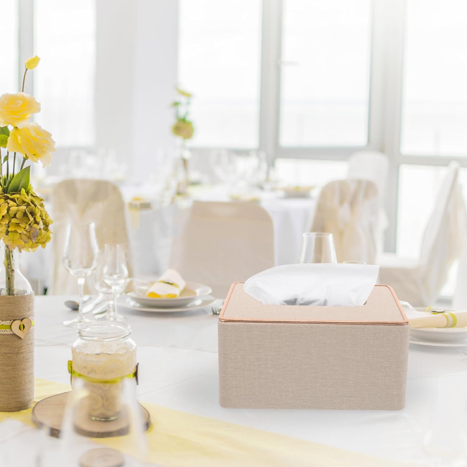 Elegant Leather Tissue Holder