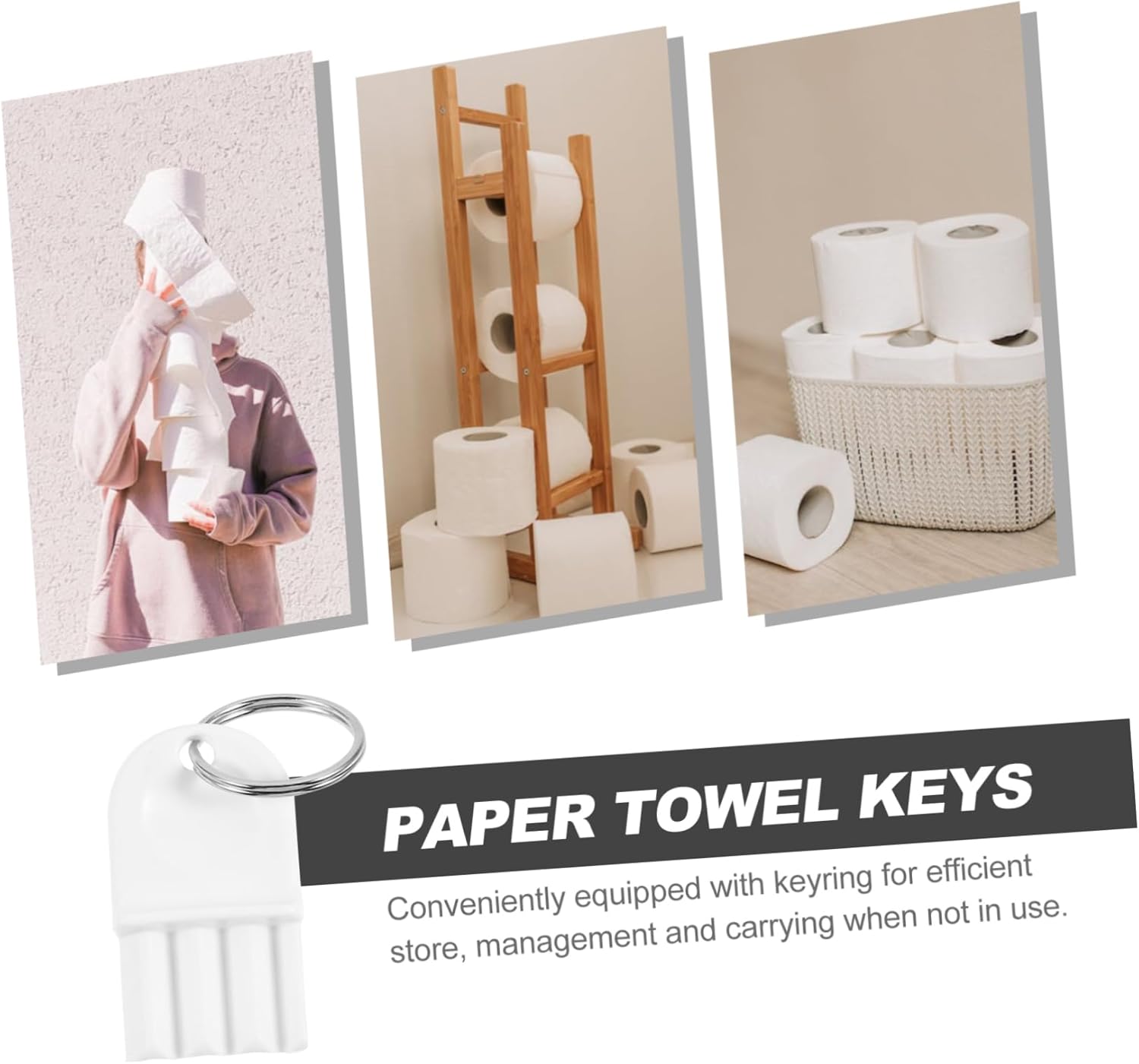 Sturdy 10-Pack Jumbo Roll Holder Key