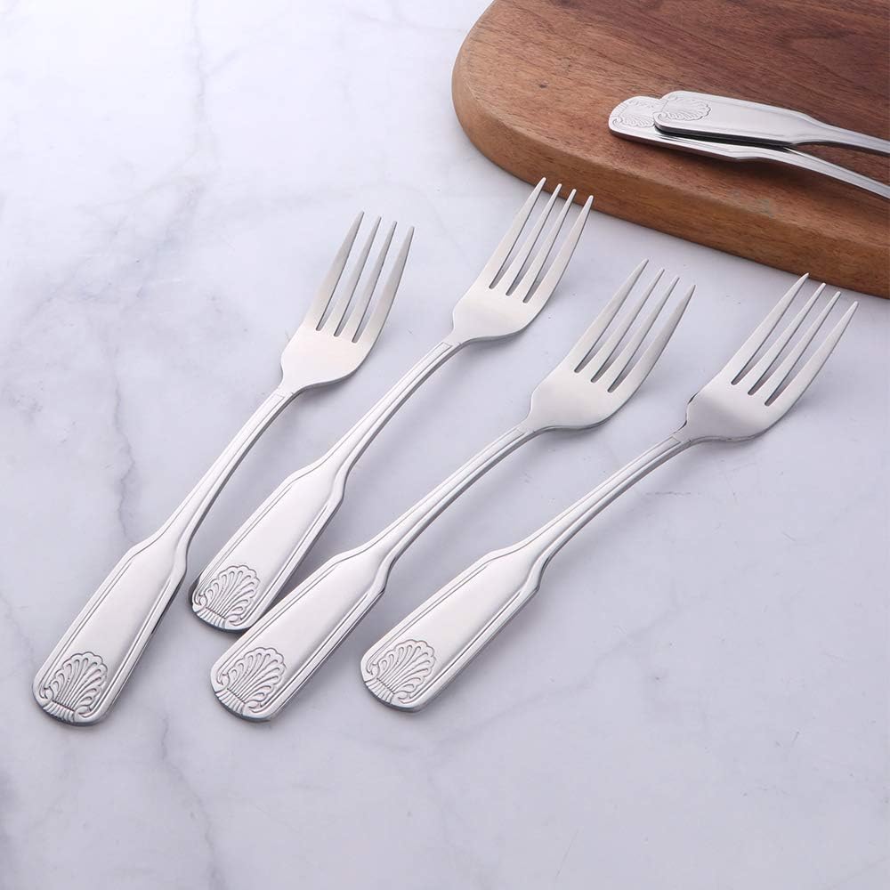BUYUSE 78 Inch Dinner Fork Set 12 Piece Stainless Steel