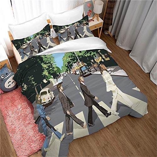 Ste-X Housse De Couette Groupe De Rock The Beatles Taie d’oreiller Literie Anti-acariens Doux 15% Coton + 85% Microfibre (200x200cm(1.5M/1.8MBed),Style 02) - Les Beatles, Paul McCartney, John Lennon, RIngo Starr, George Harrison Ste-X Housse De Couette Groupe De Rock The Beatles Taie d'oreiller Literie Anti-acariens Doux 15% Coton + 85% Microfibre (200x200cm(1.5M/1.8MBed),Style 02)