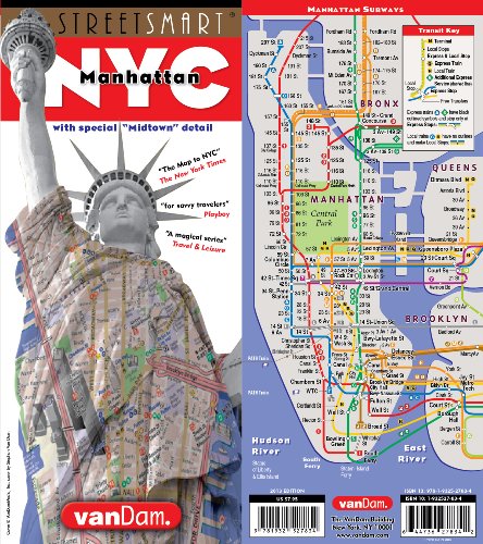 StreetSmart NYC Map Midtown Edition by Van Dam-Laminated pocket city street map of Manhattan w/ all attractions, museums, sights, hotels, Broadway ... Edition Map – Folded Map, 2025 Edition