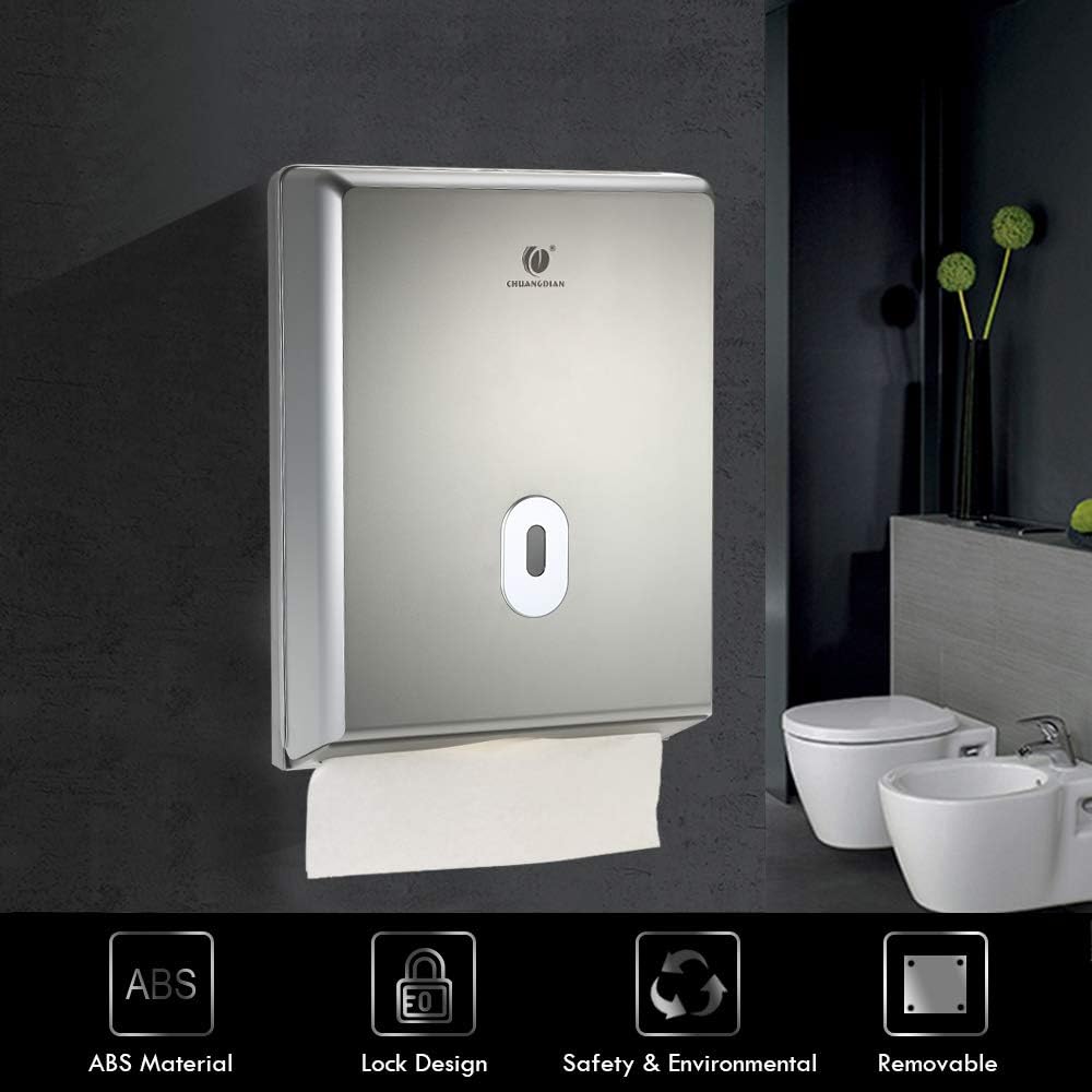Decdeal Bath Tissue Holder Box Cover Multi-Fold Towel Holder Home Office Use