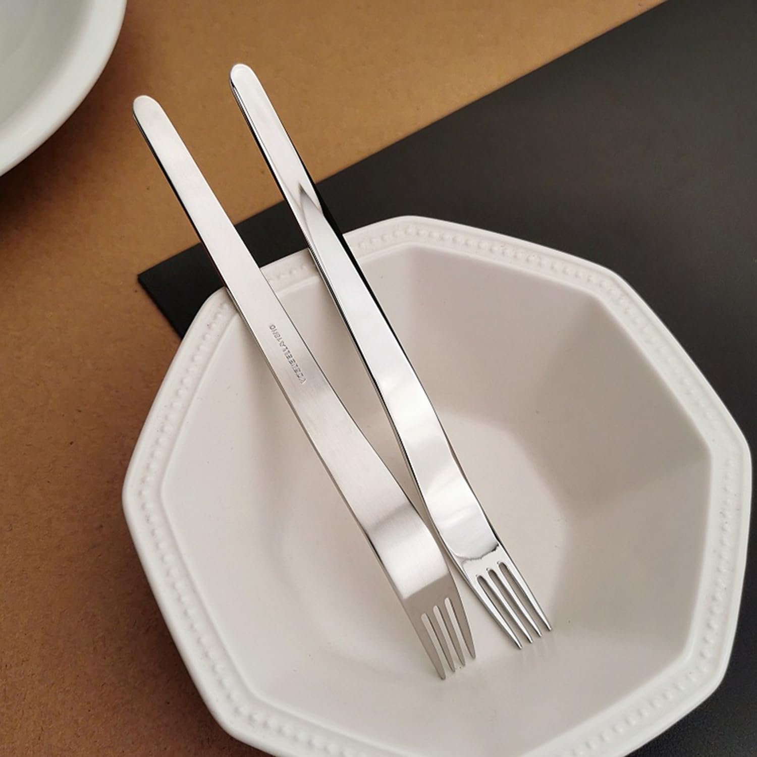 ChenShuo 4 Piece Stainless Steel Dinner Forks Set