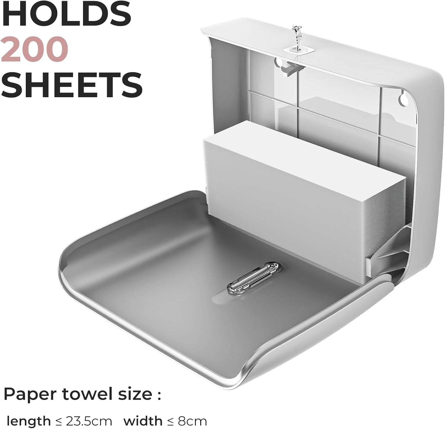 Premium Commercial Paper Towel Dispenser Wall-Mounted Space-Saving Durable Bertreno