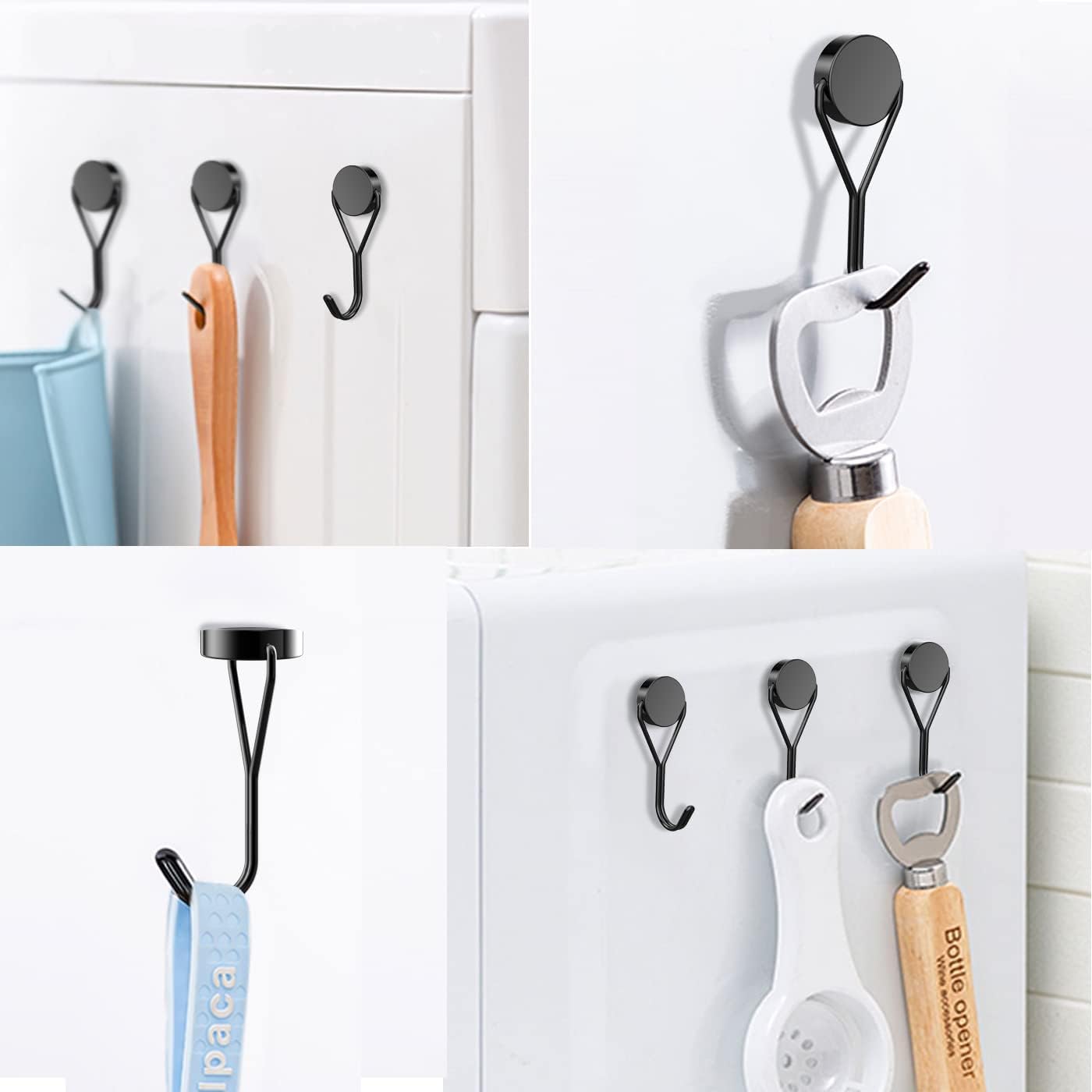 18Lbs 180 Magnetic Hooks - Heavy Duty Black