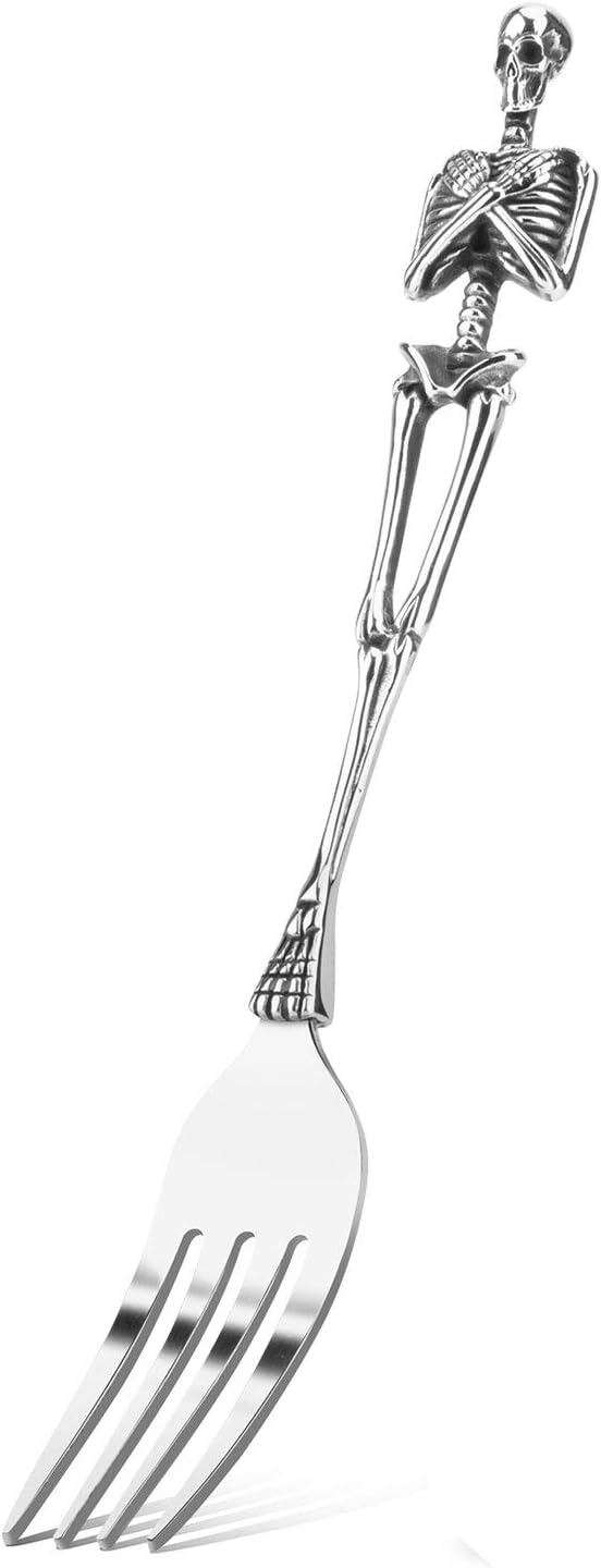 ONEKOO Dinner Fork Premium Stainless Steel Dishwasher Safe Unique Skull Design