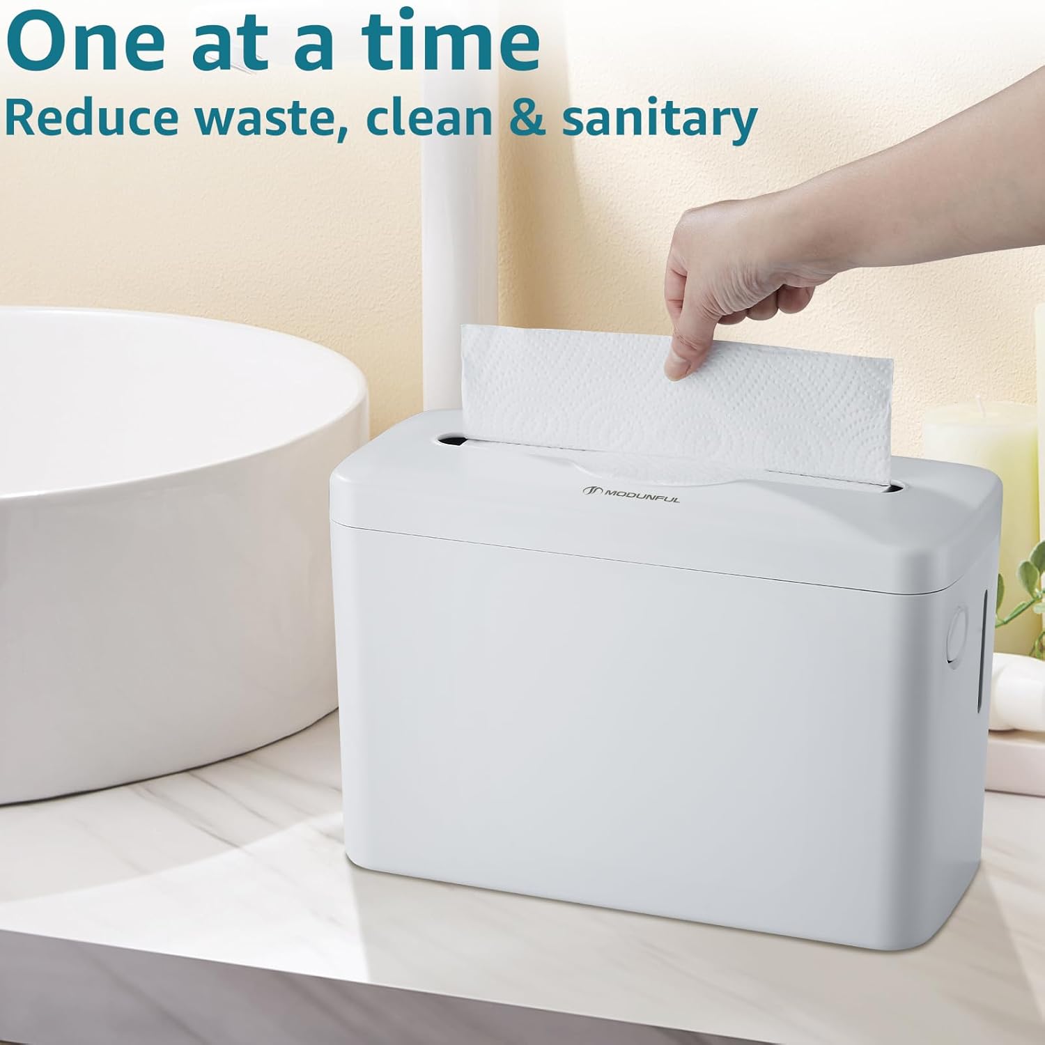 Modunful Countertop Paper Towel Dispenser White
