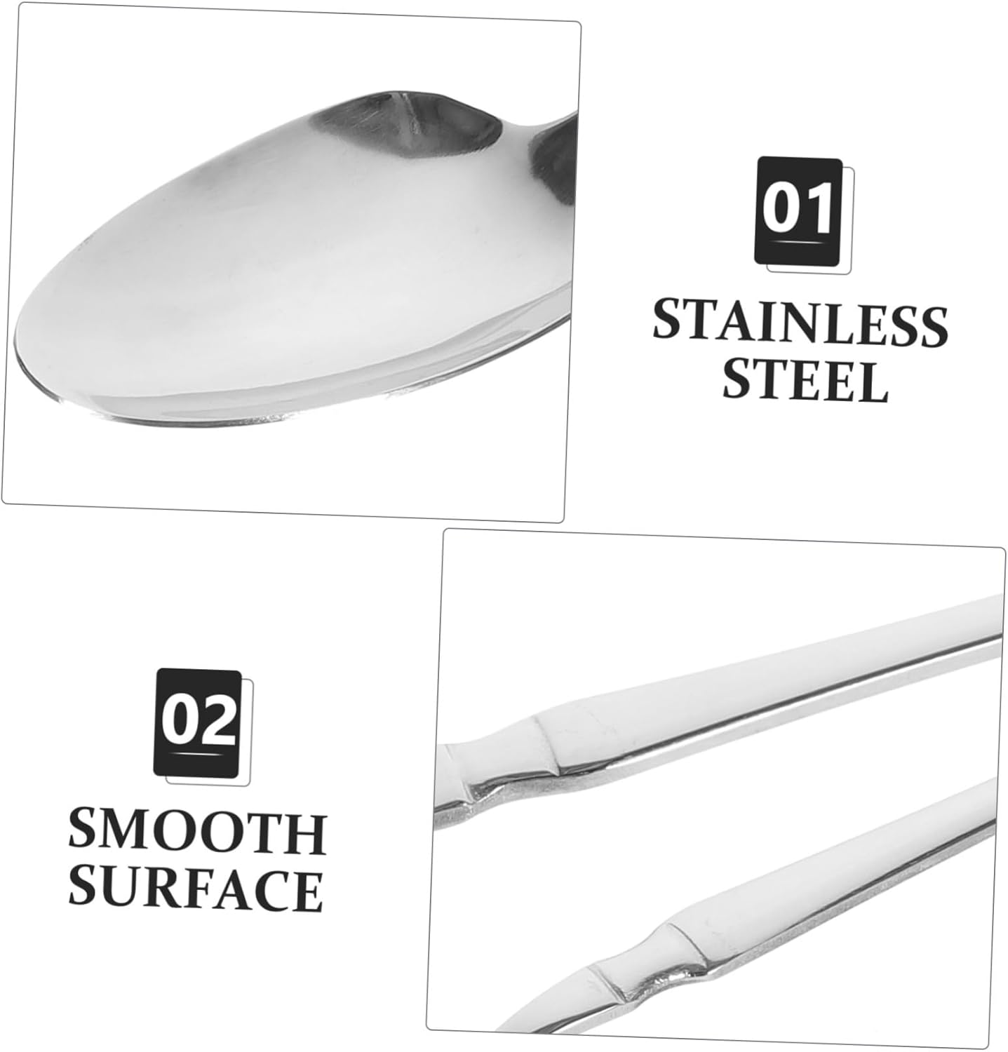 Cabilock Elegant Stainless Steel Dinnerware Set 5-Piece Flatware Heat Resistant