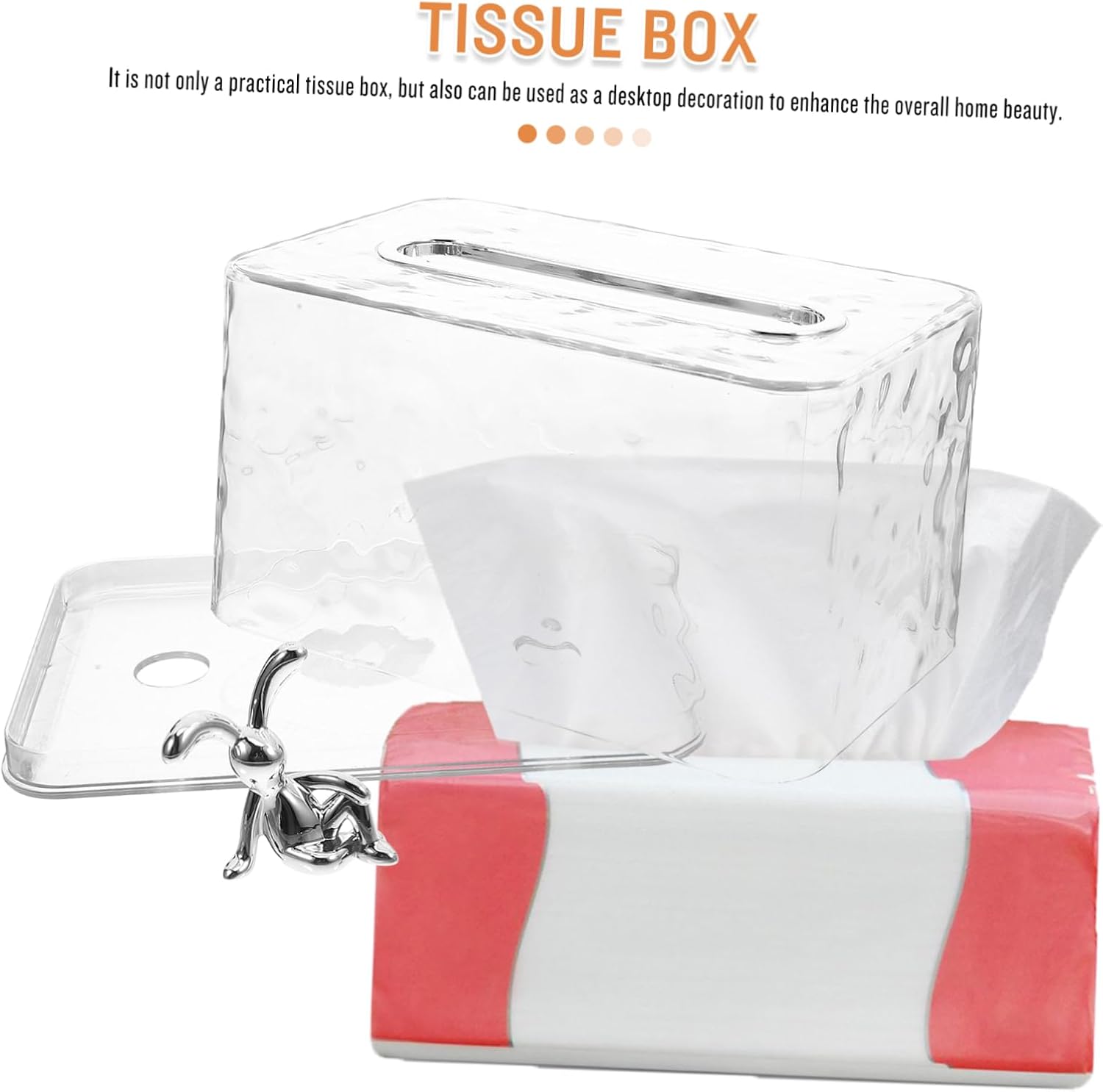 Stylish Clear Plastic Napkin Dispenser Box