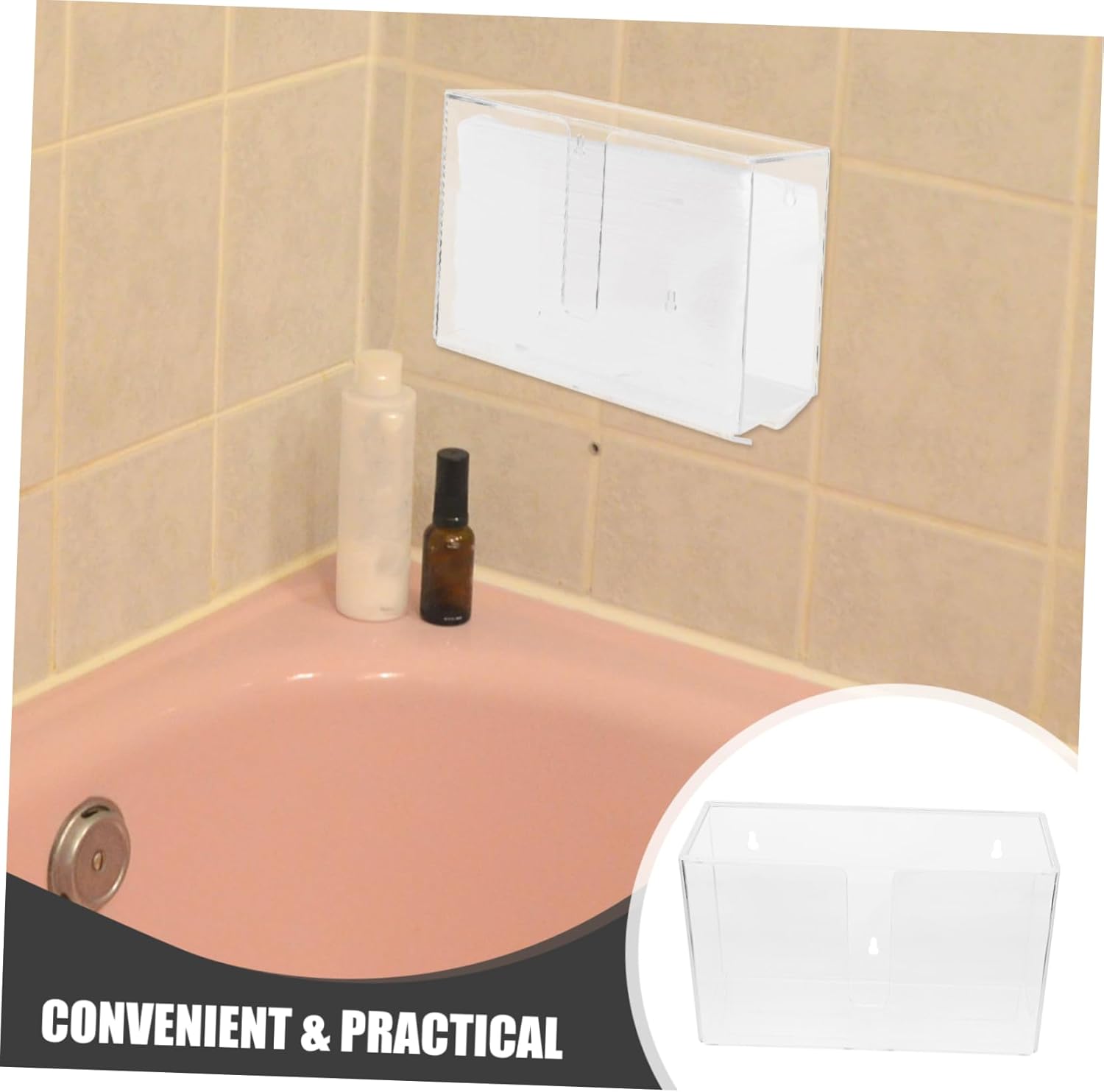 SOLUSTRE Touchless Bathroom Napkin Holder - High Capacity Kitchen Organizer