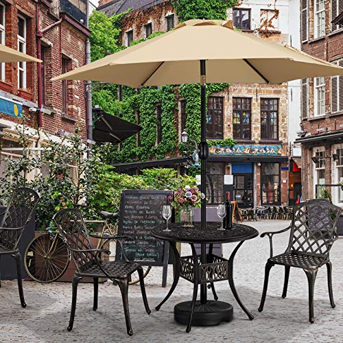 Yaheetech-5-Piece-Outdoor-Furniture-Dining-Set-All-Weather-Cast-Aluminum-Conversation-Set-for-Yard-Garden-Deck-Includes-4-Chairs-and-1-Round-Table-with-Umbrella-Hole Yaheetech 5 Piece Outdoor Furniture Dining Set All Weather Cast Aluminum Conversation Set for Yard Garden Deck Includes 4 Chairs and 1 Round Table with Umbrella Hole