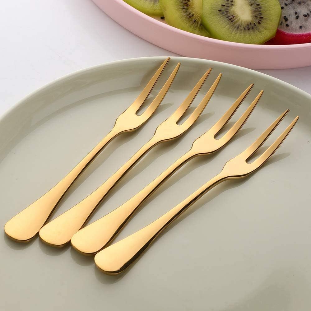 12-Piece Stainless Steel Forks Portable Luxury