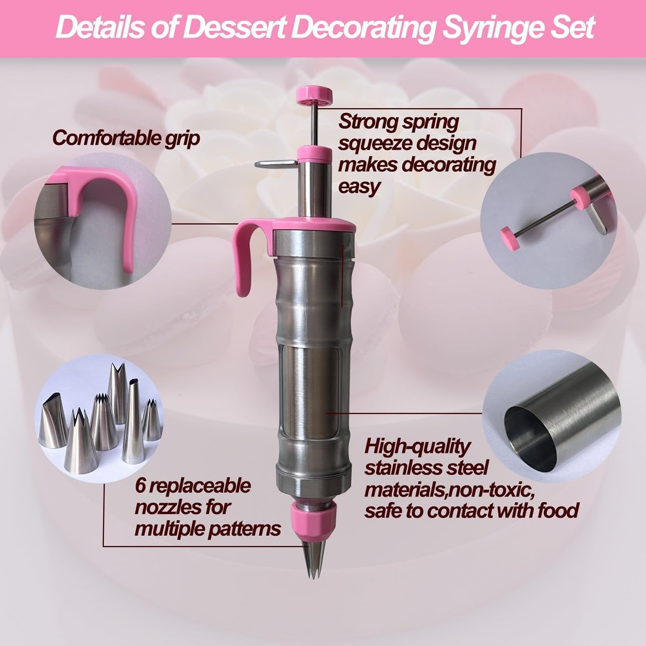 Dessert Decorating Set Versatile Piping Tools for Baking Creations