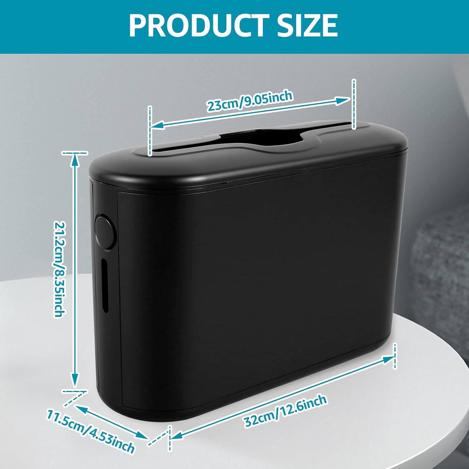 Large Non-Slip Counter Top Towel Dispenser with Smooth Release Black