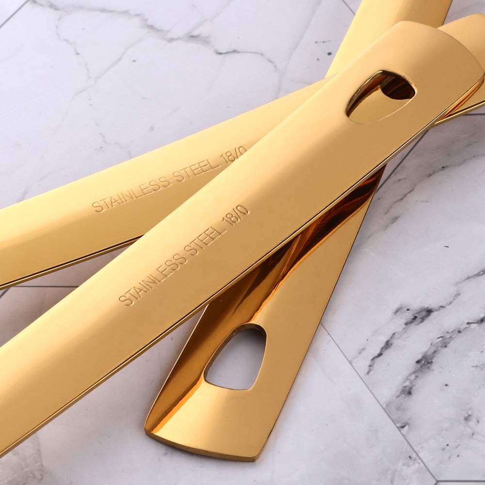 BuyGo Gold Grill Fork - 1228inch Stainless Steel Cooking Fork Heat Resistant