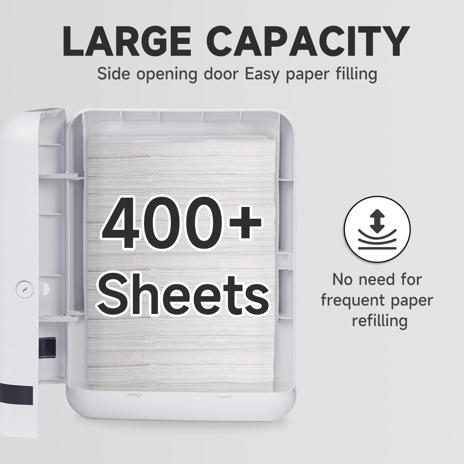 AIKE 400 Sheet Multifold Paper Towel Dispenser Wall-Mount for Commercial Use