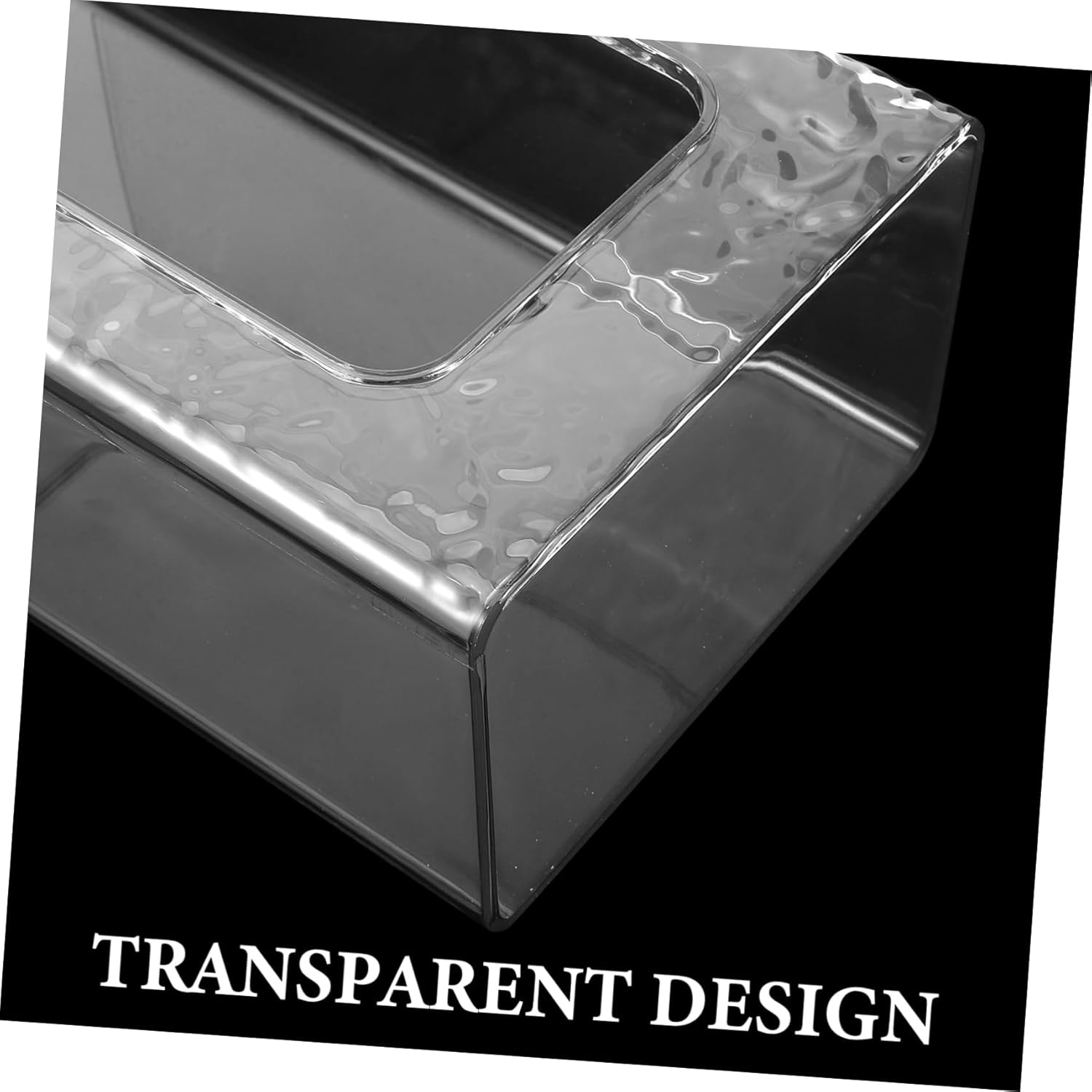 DECHOUS Transparent Tissue Box Holder for Home Office Kitchen Bathrooms